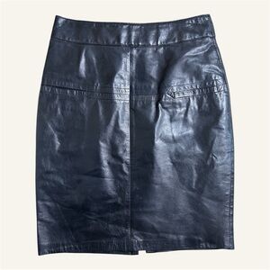 Pia Rucci Black Leather Skirt – Y2K Minimalist